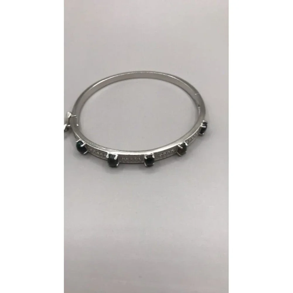 Beautiful Black Opal Bangle Bracelet